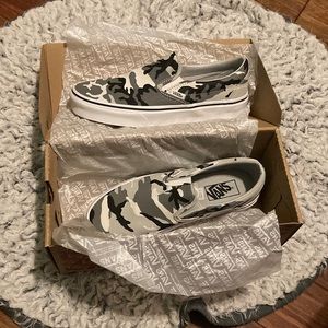 Camo slip-on vans